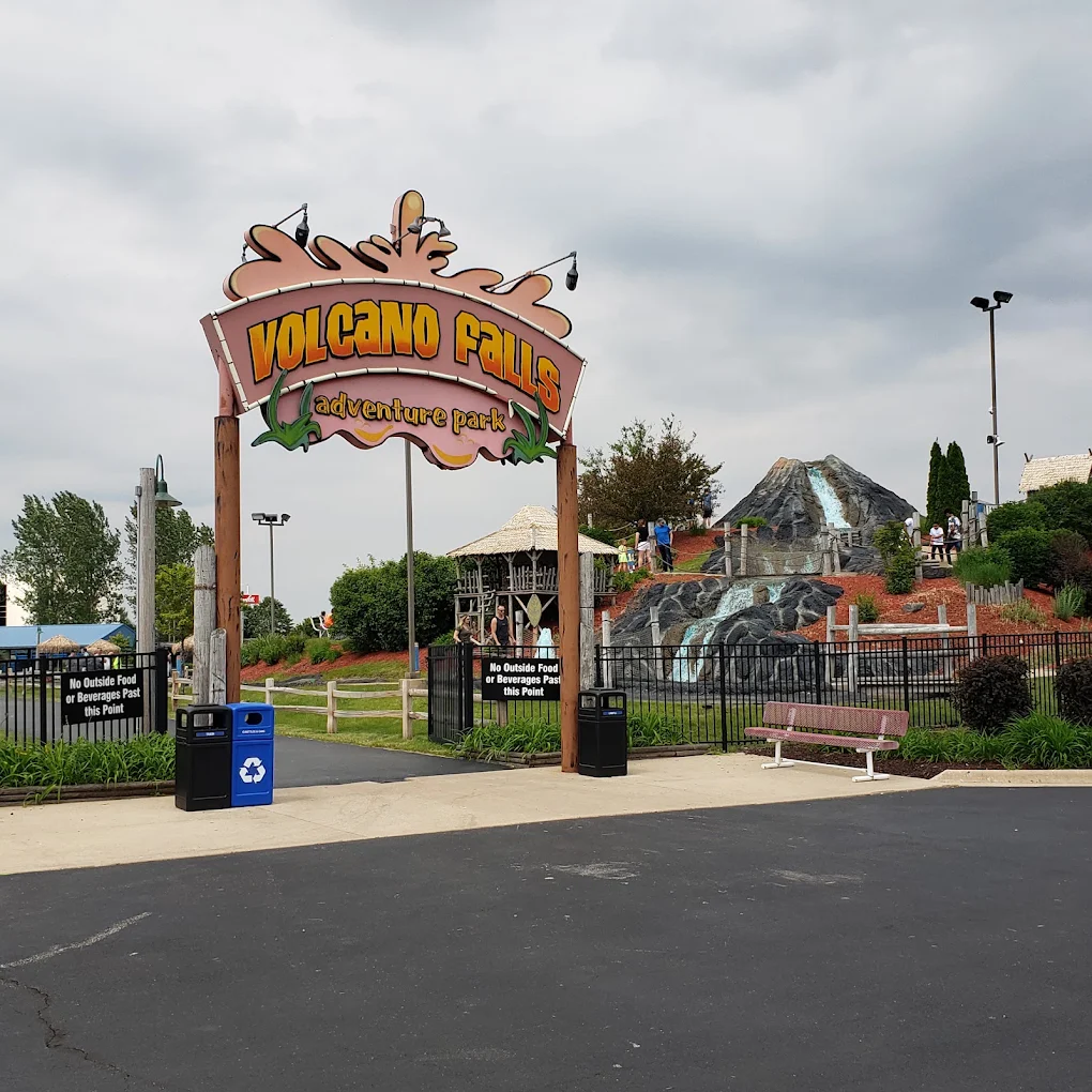 Volcano Falls entrance sign